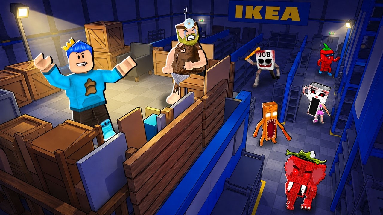 AKU DAN PAK UNAT BUAT BENTENG AMAN DI DALAM IKEA BRAINROT SELAMA 10 HARI DI ROBLOX!!