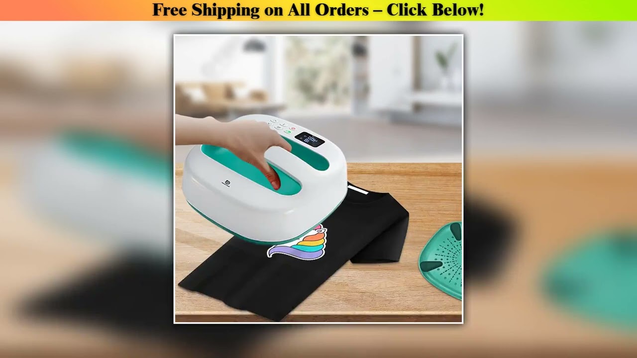 HP2 Heat Press Machine for T-Shirts, Portable Heat Press  9''x9'' Iron Press for Sublimation and