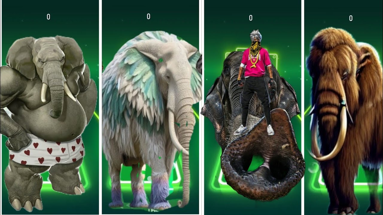 Tiles Hop - Mammoth🆚 Elephant 🆚 Funny Mammoth 🆚 Funny Elephant 🎶 Tiles Hop EDM Rush