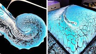 This is So Cool!!! 3 Fluid Art Techniques in 1 Painting!