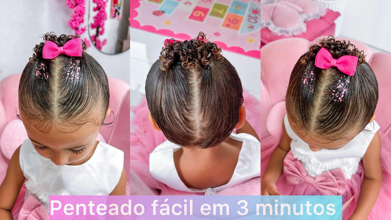 Penteado fácil em 3 minutos 🎀⏰