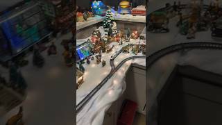 Christmas village with train set #viral #trending #trendingshorts #diy #viralvideo