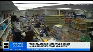Police search for suspect who robbed Marshfield liquor store at gunpoint