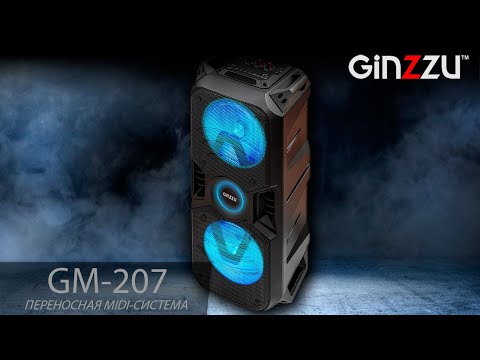 Бейне: Ginzzu динамиктері: портативті GM-207 және қара динамик-акустика GM-406 Bluetooth, басқа сымсыз модельдер