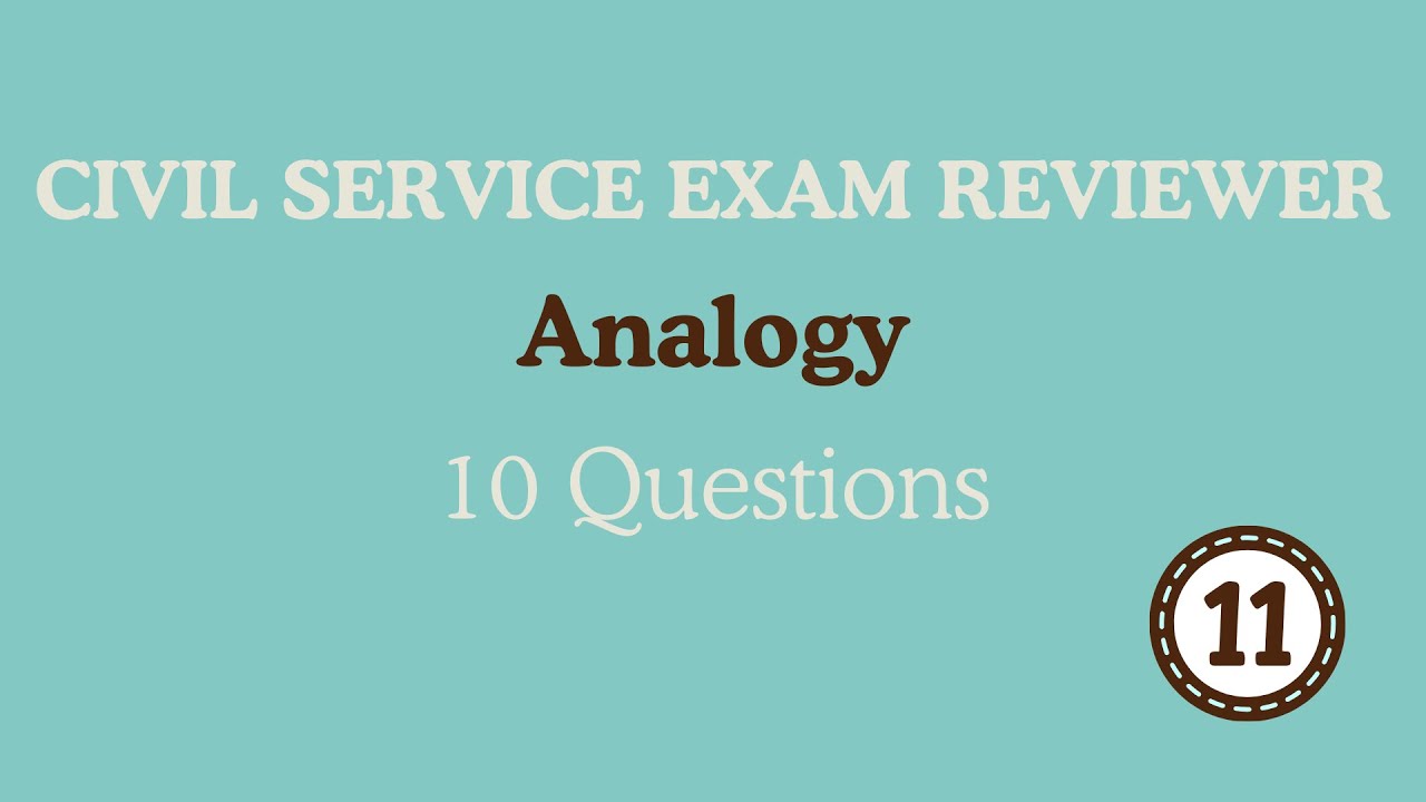 Civil Service Exam Reviewer 2026 | Analytical Ability | Analogy 11 ...