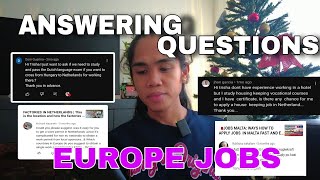 Q&amp;A ABOUT GETTING JOBS IN EUROPE | Answering your comments &amp; questions PART 1