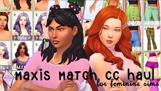 Sims 4 | MAXIS MATCH CC HAUL WITH 130+ ITEMS FOR FEMININE SIMS
