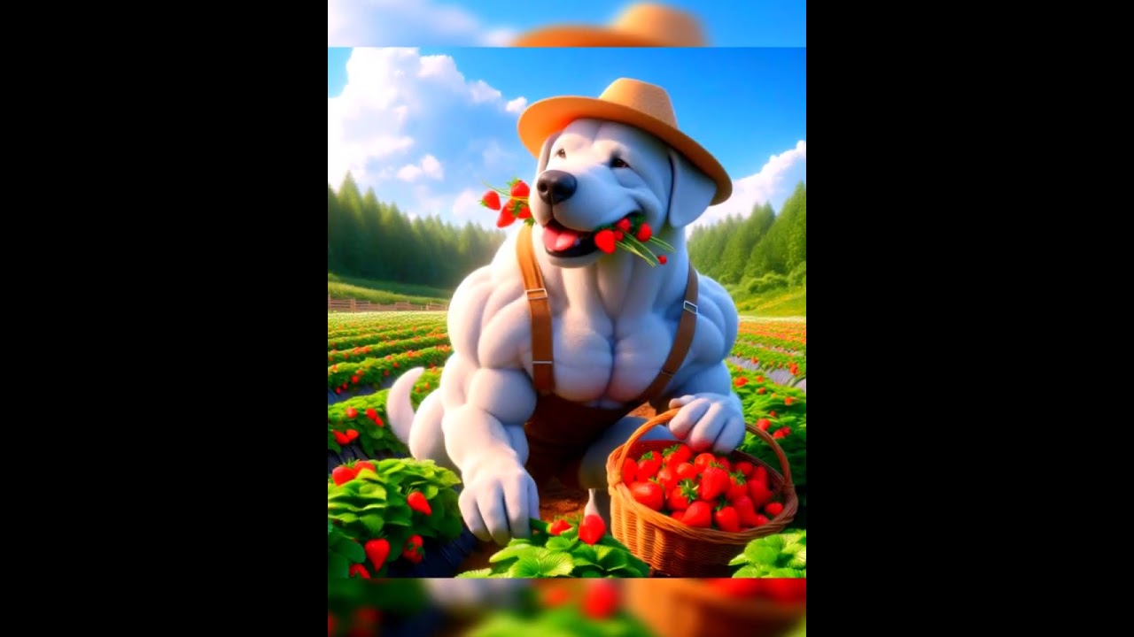 Cute strawberryDog And Water #cute #funny #shorts #pets #viralvideo #edit #trending #dogvovvov #dog