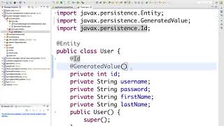 0012005 User java data model, UserRepository