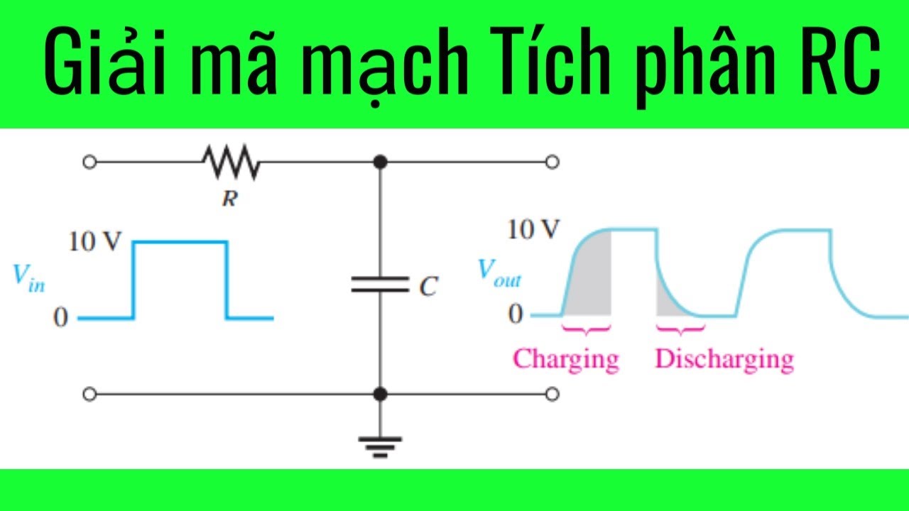 Tụ điện #2. Giải mã mạch Tích phân RC đối với tín hiệu... - youtube