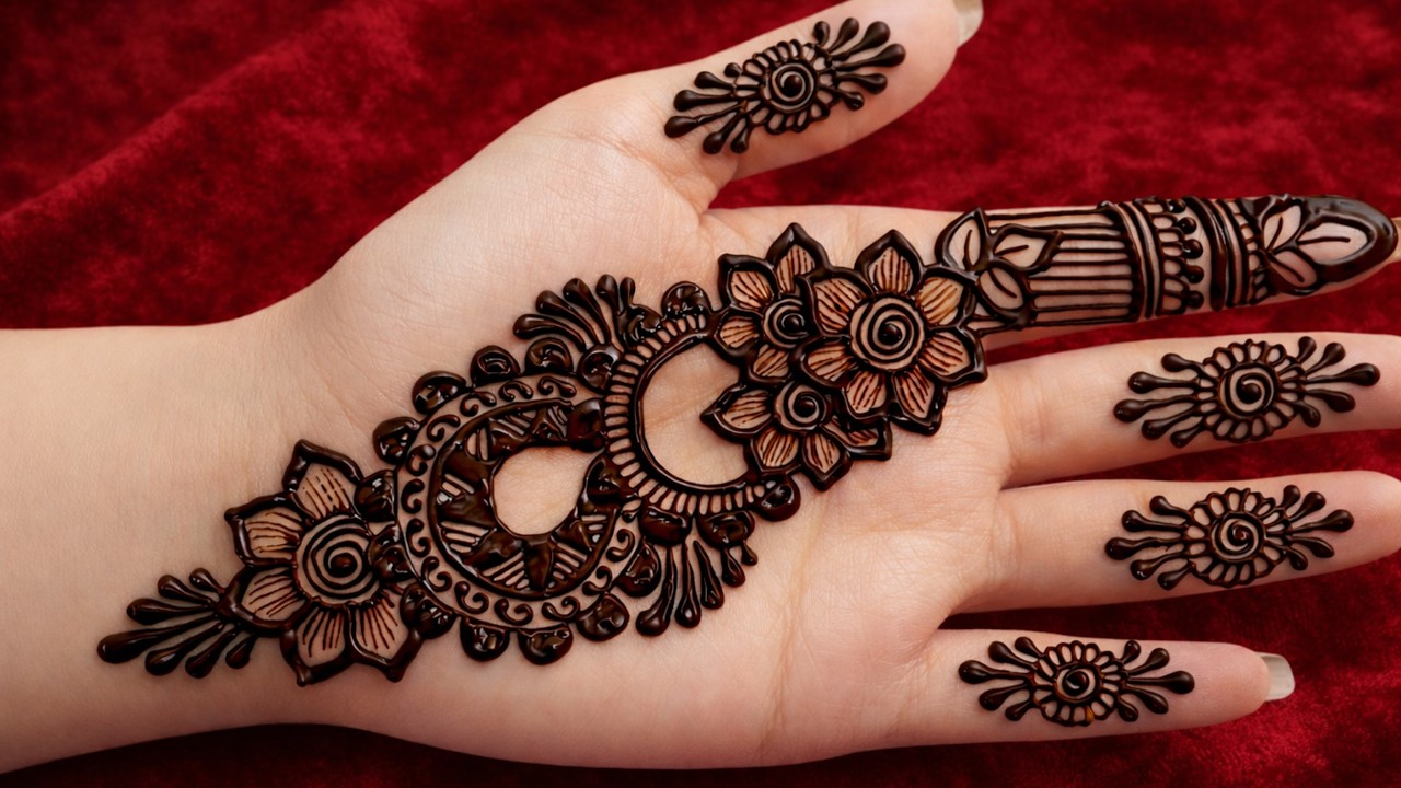 Very simple unique style mehndi design for front hand | new mehndi design 2026 | mehandi ka design