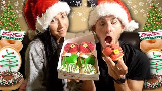 We Ate The NEW Krispy Kreme Holiday Donuts!