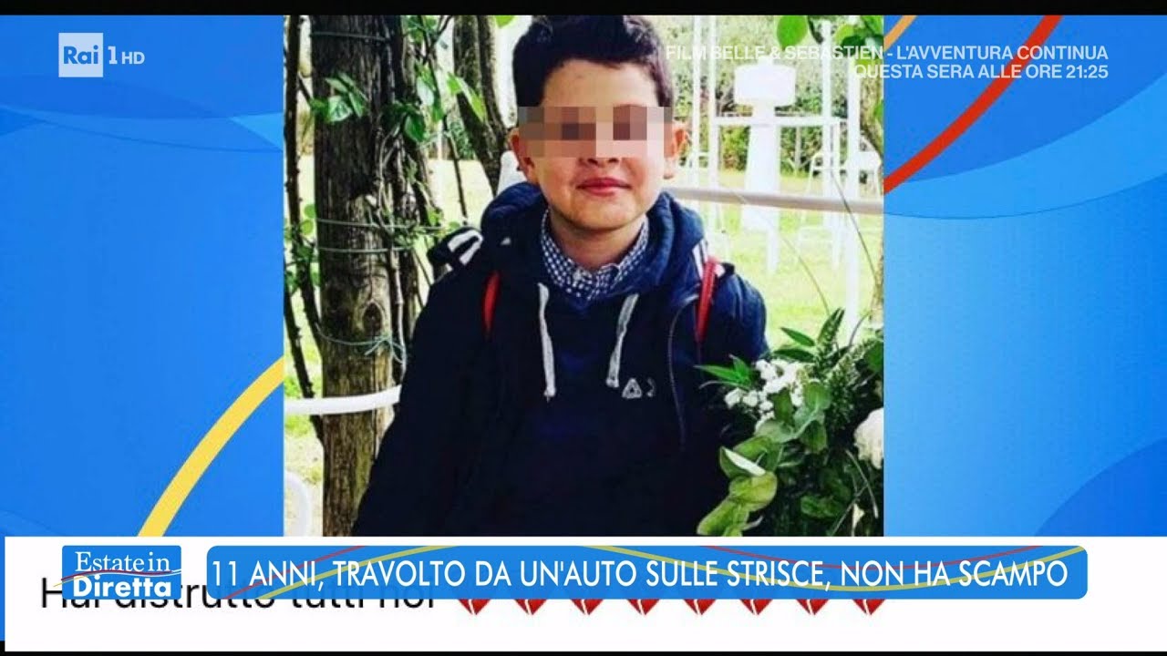 11 anni, travolto da un'auto sulle strisce: non ha scampo  - Estate in diretta - 08/08/2022