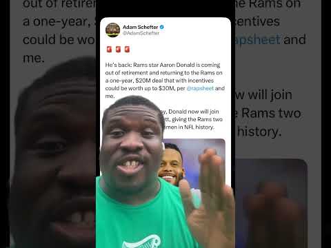 BREAKING NEWS: @SaintSommersZA  on #RamsHouse Aaron Donald rejoining team after two year retirement