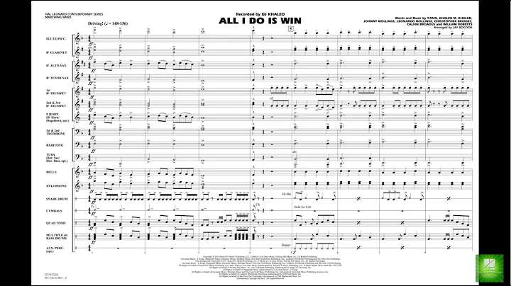All I Do Is Win arranged by Jay Bocook