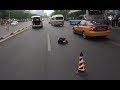 A man fall from overpass simple treatment and escort ambulance to hospital