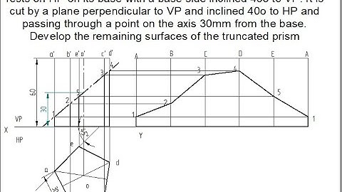 Development of lateral surfaces of solids Problem .2 computer Aided Engineering drawing. BCEDK103.