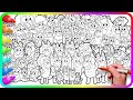 BLUEY Coloring Pages Mix. How to color Bluey with Family and Friends. Compilation of coloring pages
