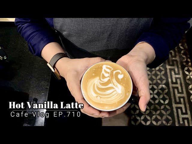 Cafe Vlog EP.710 | Hot Vanilla Latte | Coffee vanilla | Barista vlog | Vanilla drinks class=