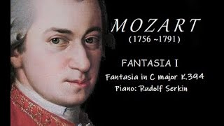 MOZART, Fantasia No. I with Fugue in C (for Piano), K. 394 plays Rudolf Serkin
