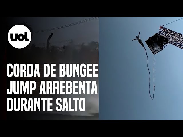 Homem pula de rope jump para comemorar divórcio, mas corda rompe