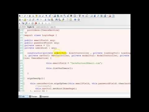 Firebase with Ionic2 Tutorial - 14 - User Login