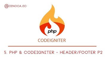 5. PHP & CodeIgniter - Setting up the Header and Footer P2