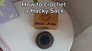 How to crochet a Hacky Sack — Easy Beginner Tutorial with a FREE Pattern in description