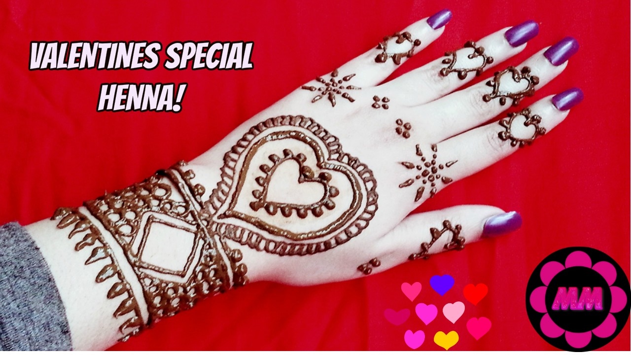 Valentines Special Henna Heart Mehendi Design Beautiful Hearts