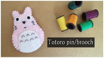 DIY: Felt pin/brooch #1: Totoro | My Crafting World