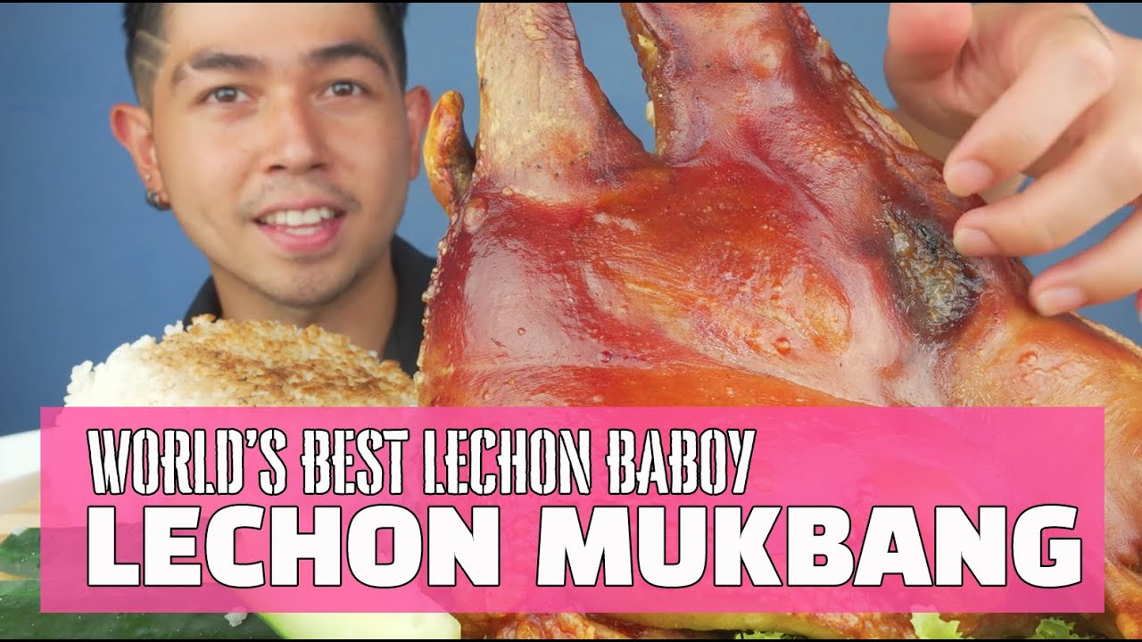 World Famous Pinoy Lechon Lechon Baboy Mukbang The Best Putok Batok Mukbang ASMR Best Pinoy Mukbang