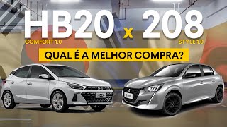 COMPARATIVO: Peugeot 208 Style equipadinho x Hyundai HB20 1.0 Comfort com o trivial. Qual o melhor?