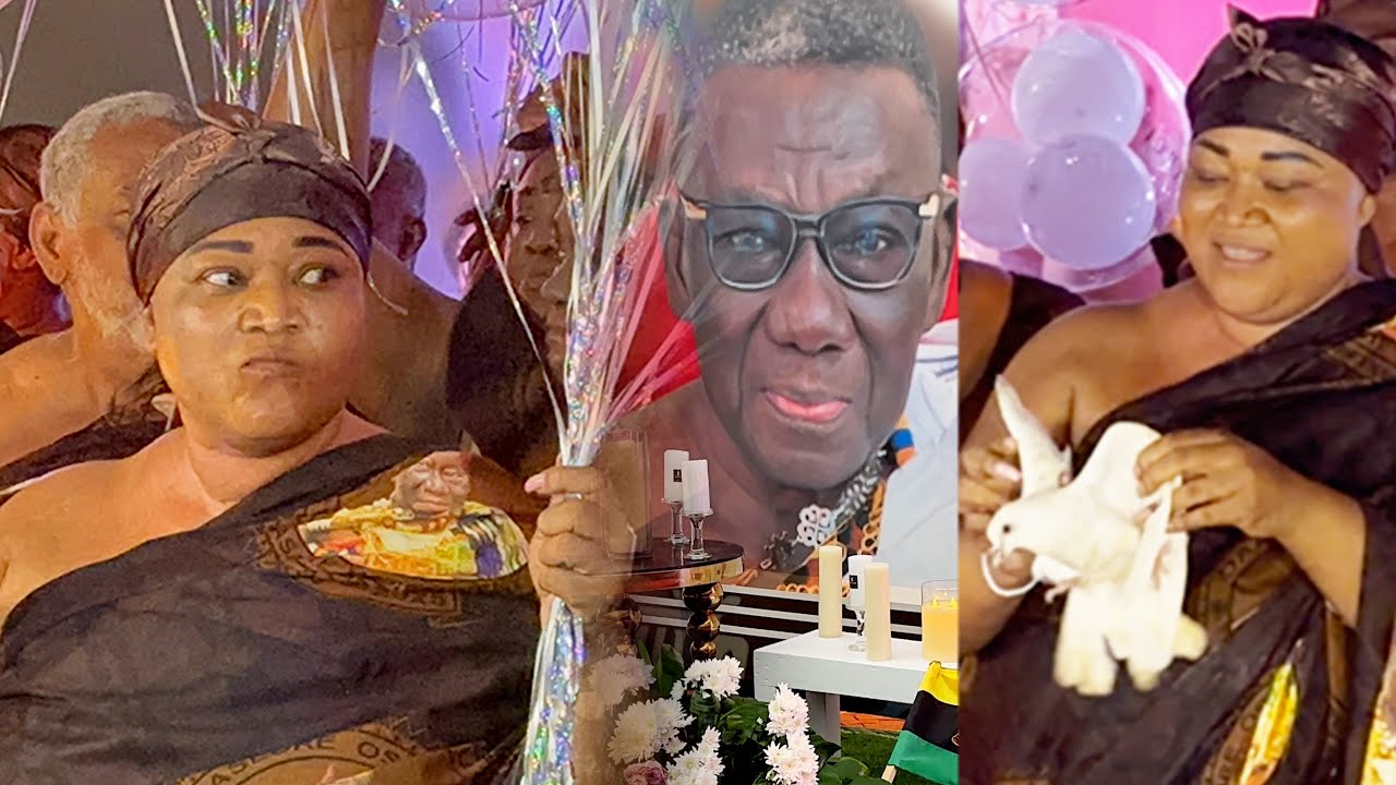 Wow❤️Mampong Hemaa Threw White Dove In Air & Say Final Goodbye To Late Mamponghene At Virgil Night