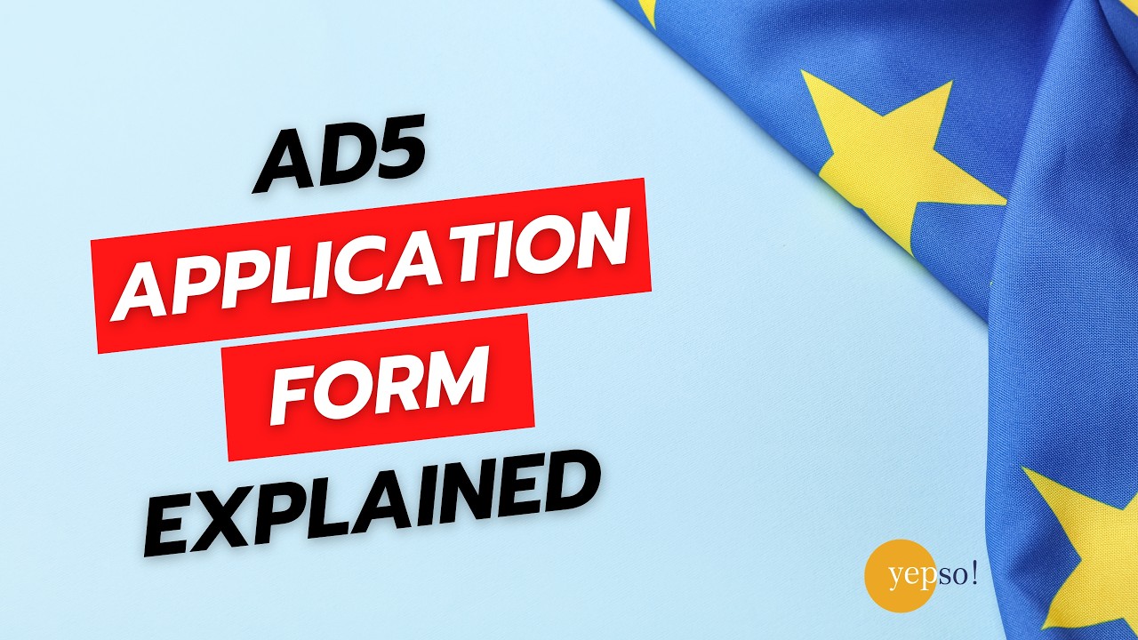 EPSO AD5 Graduates 2026: Application Form (Single Candidate Portal)