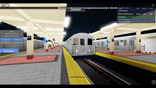 IRT Subway: Times Square bound R62A (S) train Departing Grand Central-42nd St