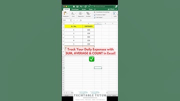 Excel Accounting: SUM, AVERAGE & COUNT for Daily Accounting!  #excel #excelshorts #excelhacks