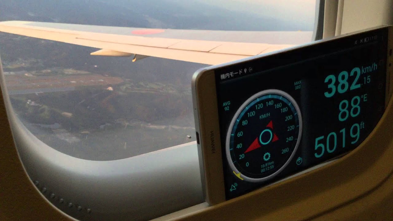 旅客機の離陸から水平飛行まで