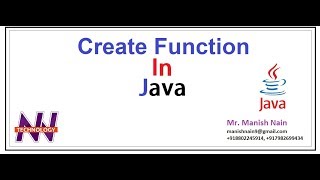 #14 Java Tutorial For Beginners | How To Make a Return Type Function in Java | Manish Nain