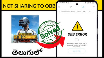 How to fix pubg obb file past problem in telugu| obb is not working solved 2022| explore apps
