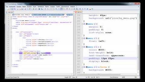HTML menü készítése CSS segítségével - 2. rész