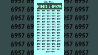 Point out the location of 6975 in just 10 seconds! #iq #iqtest #gk #shorts #trending