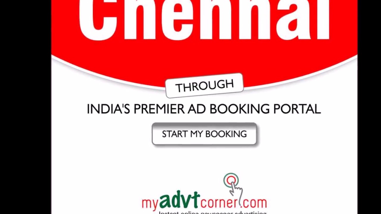 Chennai Newspaper Ad Booking Online | Classified and Display Ads