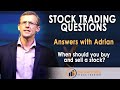 Stock Market Questions | When should you buy and sell a stock?
