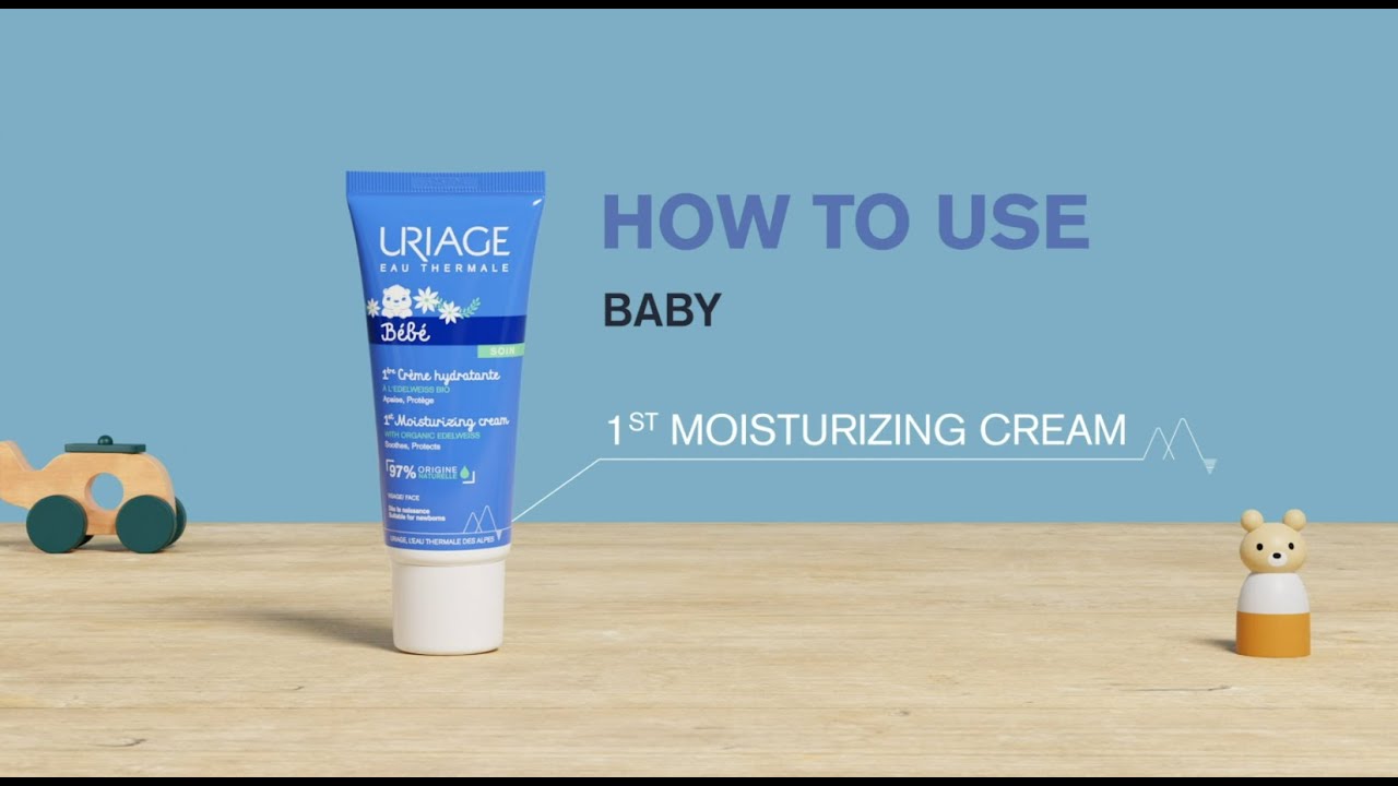 URIAGE BABY 1ST Moisturizing Cream | How to use - YouTube