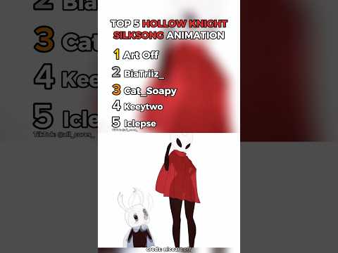 Top 5 Hollow Knight Silksong Animation Top5 Animation Hornet Silksong Hollowknightsilksong
