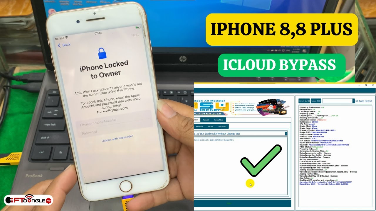 iPhone 8 Plus Bypass Hello Screen Without Change SN BY EFT PRO 2025 | Only GSM