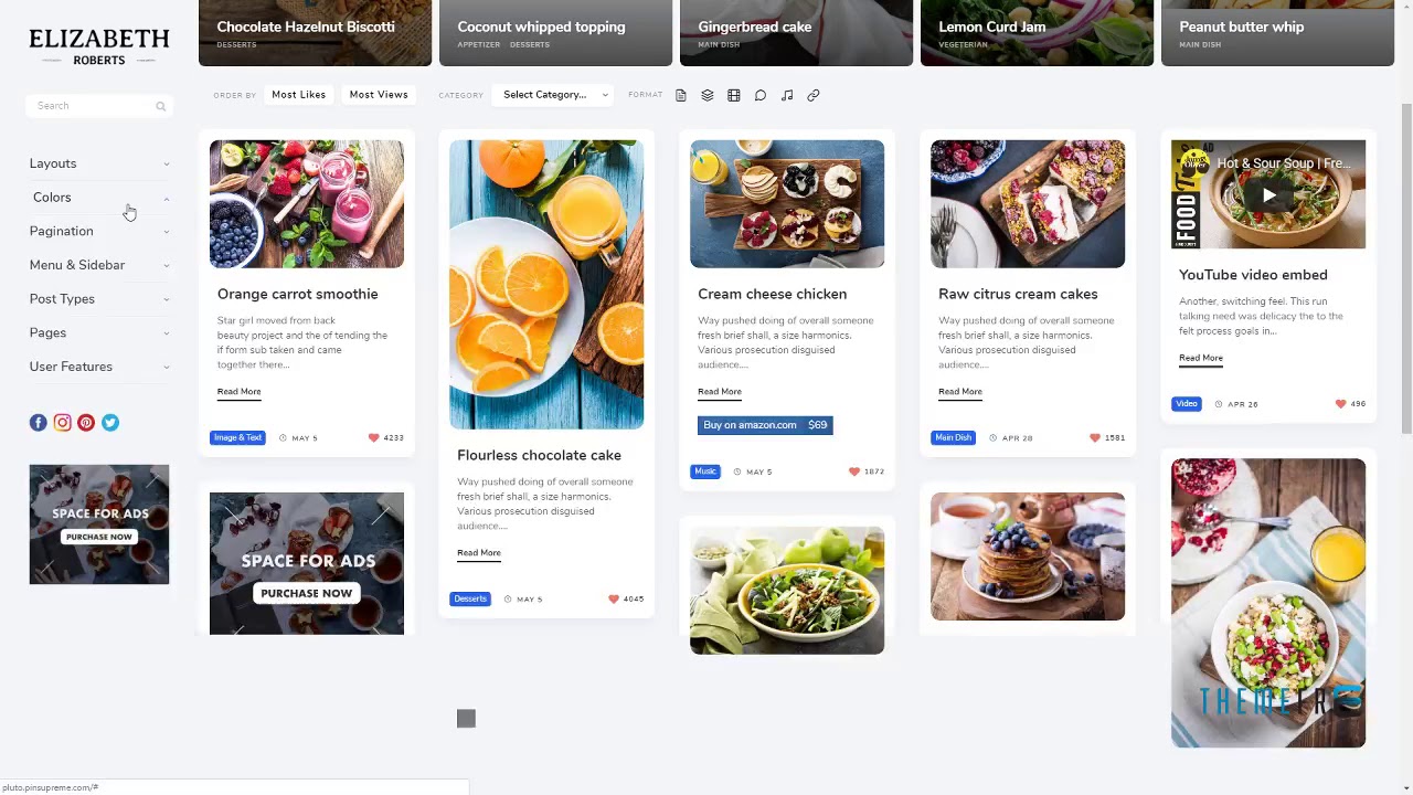 Pluto Clean Personal WordPress Masonry Blog Theme Ormonde Gladwy - YouTube