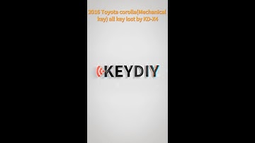KD-X4  2016 Toyota corolla(Mechanical key) all key lost programming