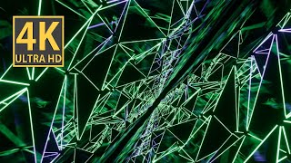 Abstract Background Video 4K Screensaver Tv Green Purple Network Vj Loop Neon Blenderart Visual Asmr