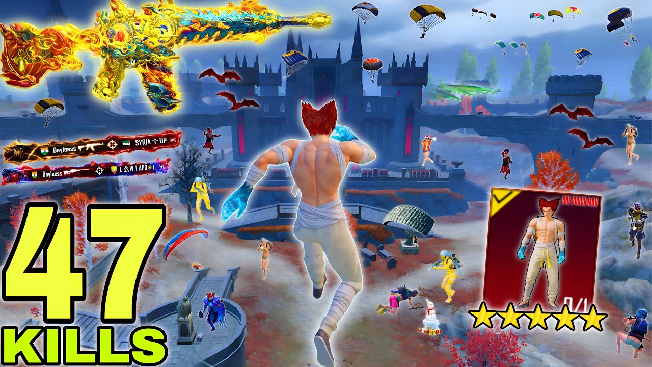 47 Solo Kills!🥵 SUPER HUNTER AGGRESSIVE RUSH GAMEPLAY w/ GAROU SET😍 Pubg Mobile